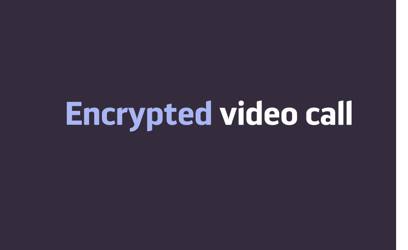 Encrypted video call