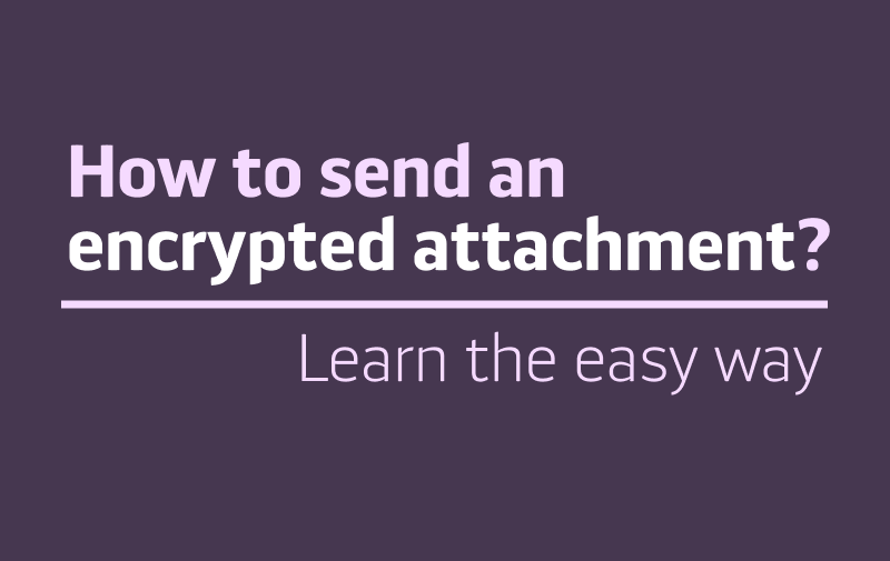 How to sent an encrypted attachment?